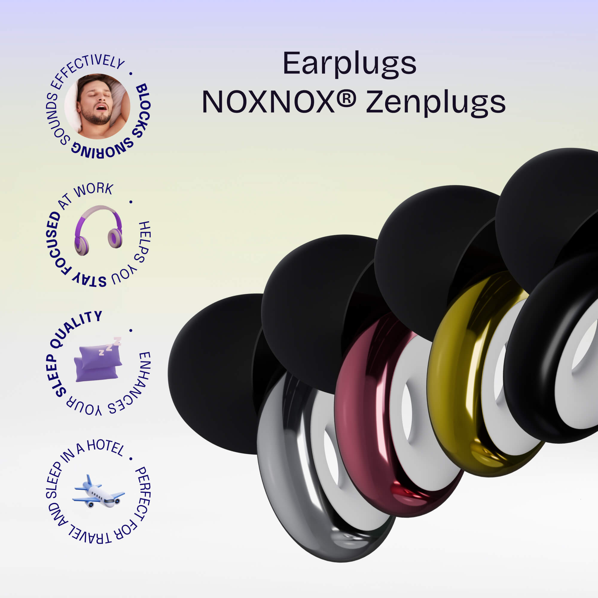 Zatyczki/stopery do uszu NOXNOX® Zenplugs