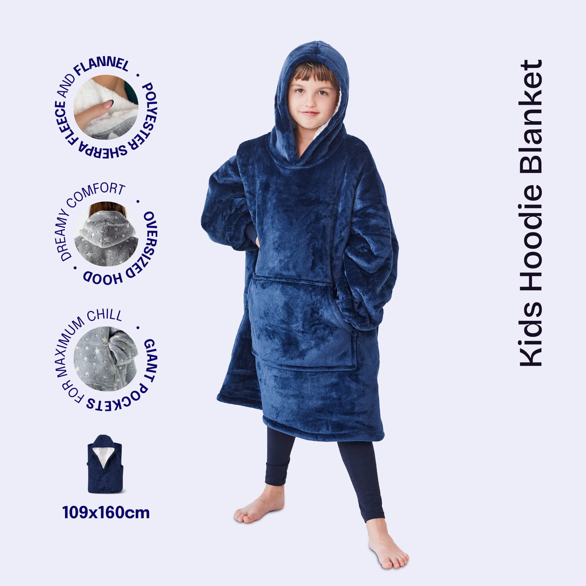 Dziecięcy polarowy kocobluz z kapturem
