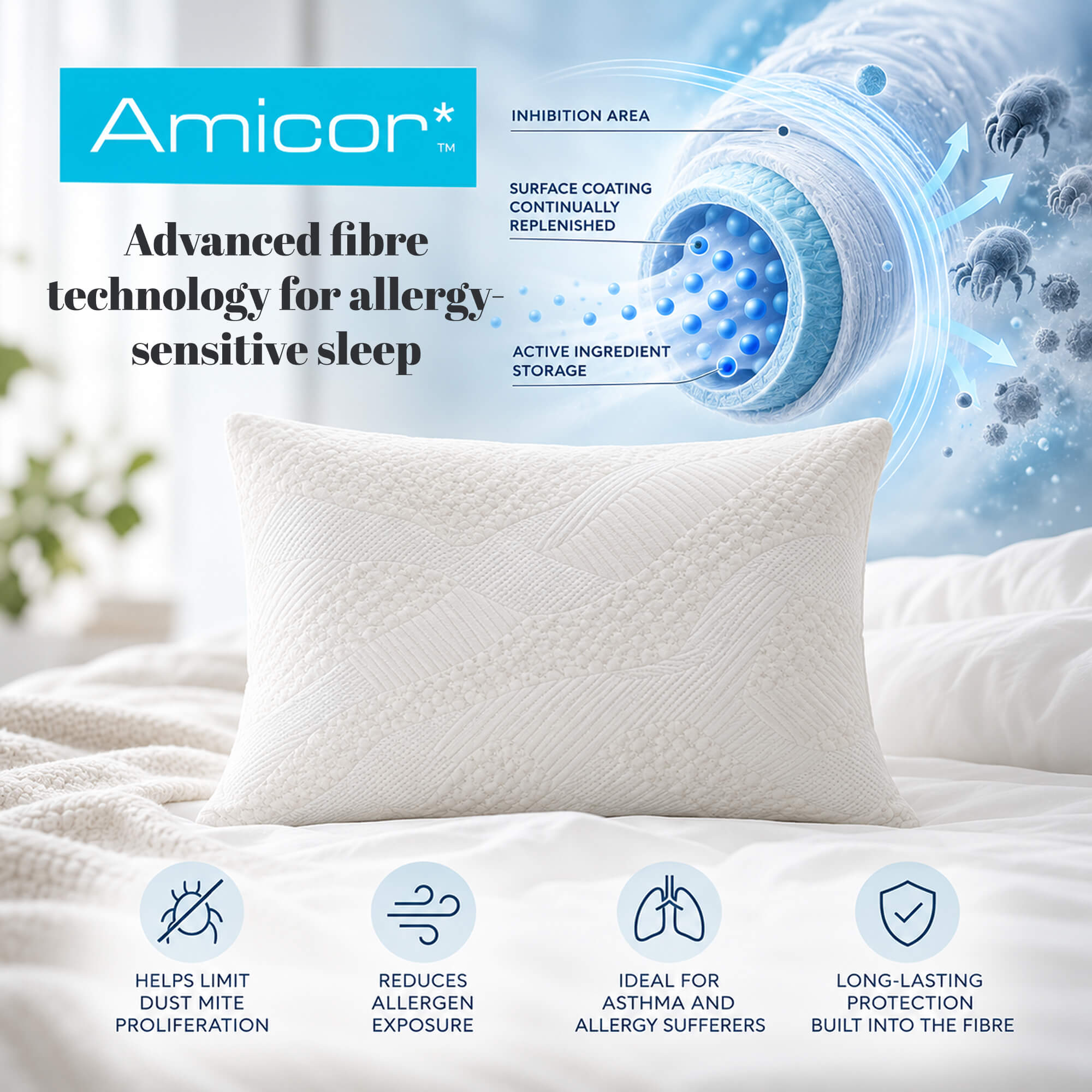 Morpheus Amicor Pocket Spring Pillow