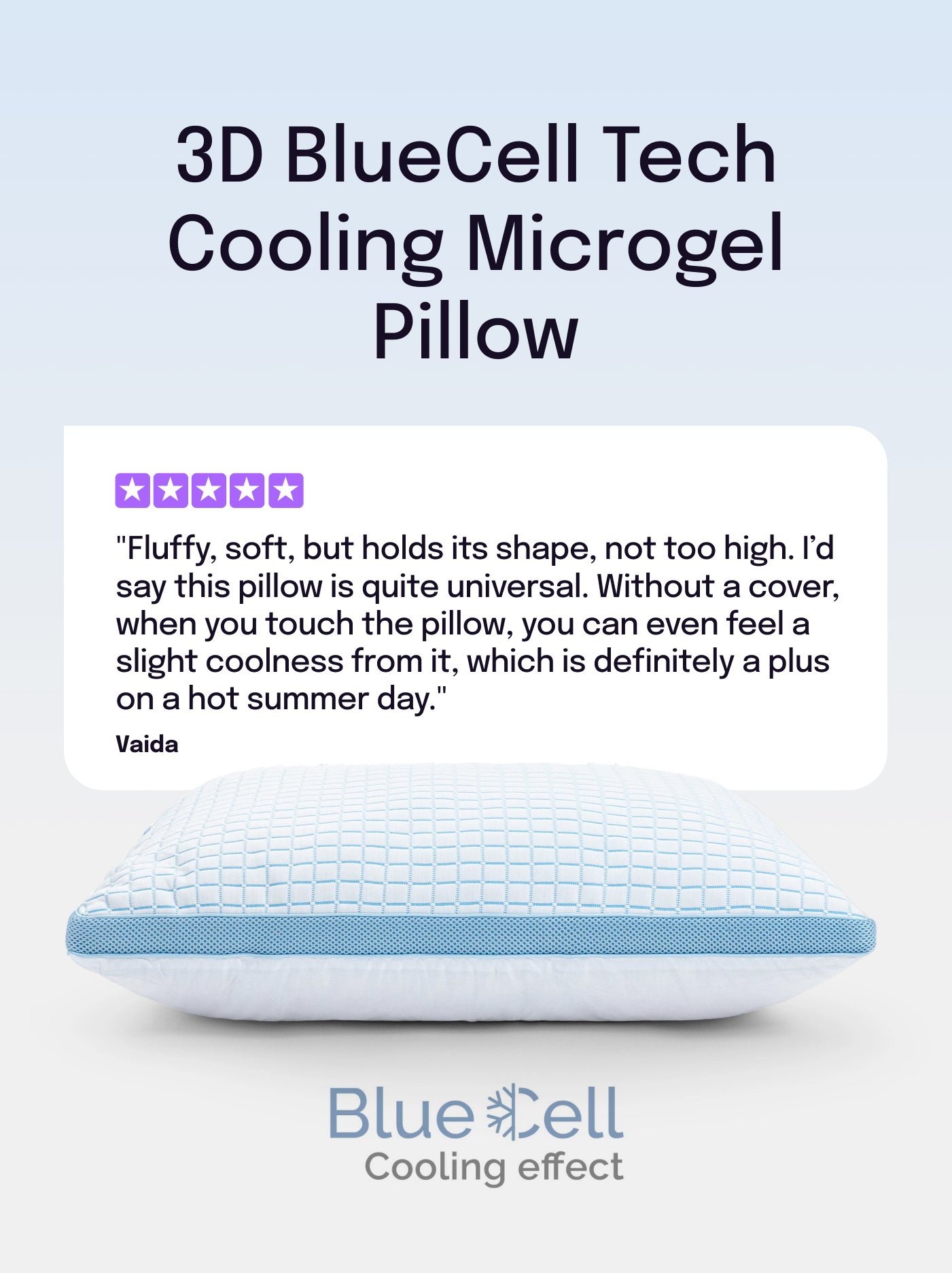 Chłodząca Poduszka Mikrożelowa 3D BlueCell Tech