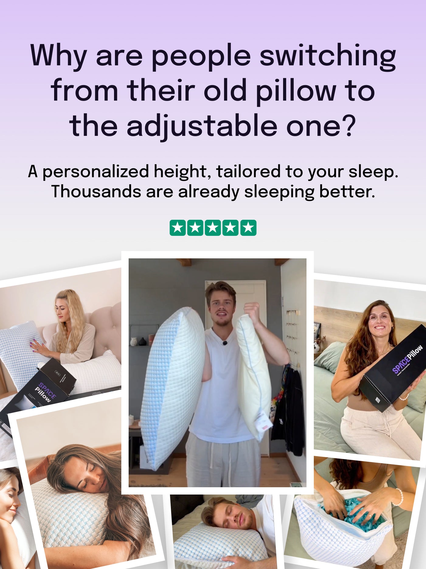 NOXNOX® Regulowana poduszka ergonomiczna