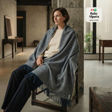 Pled Alpaka Herringbone Deep Blue